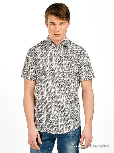 Рубашка Мультибренд, цвет цвет белый / черный / серый