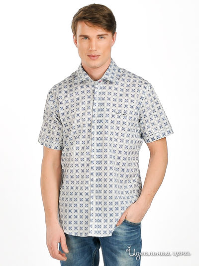 Рубашка Мультибренд, цвет цвет серый / белый / синий