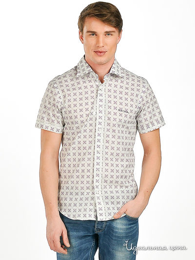 Рубашка Мультибренд, цвет цвет хаки / сиреневый / белый