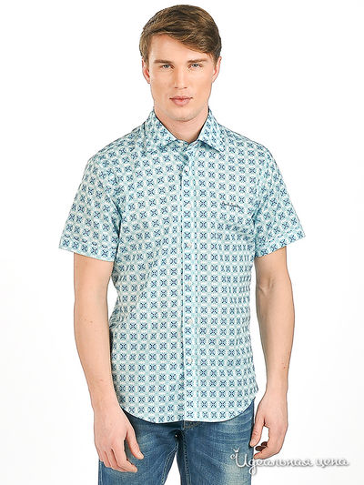 Рубашка Мультибренд, цвет цвет бирюзовый / фиолетовый / белый