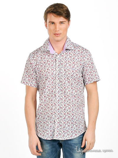 Рубашка Мультибренд, цвет цвет белый / принт цветы