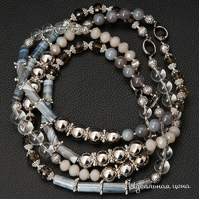 Бусы Bourgeoisie, цвет цвет серый