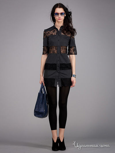 Туника May Be, цвет цвет серый / черный