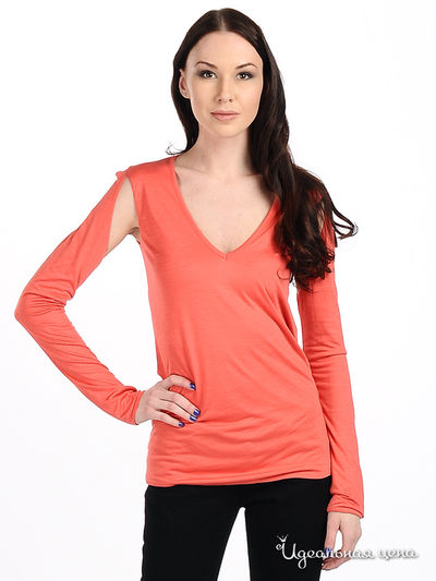 Лонгслив Мультибренд, цвет цвет коралловый