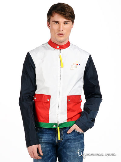 Ветровка Мультибренд, цвет цвет белый / синий / красный