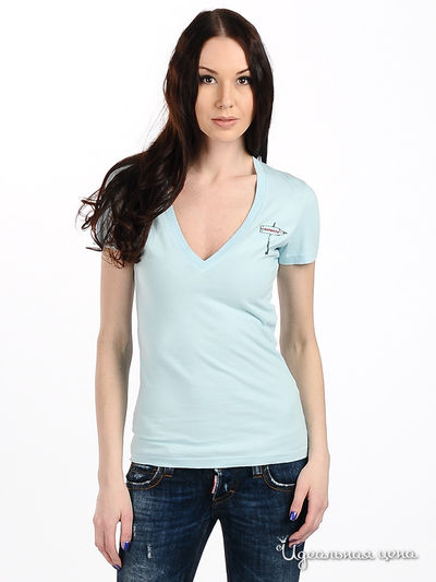 Футболка Мультибренд, цвет цвет голубой