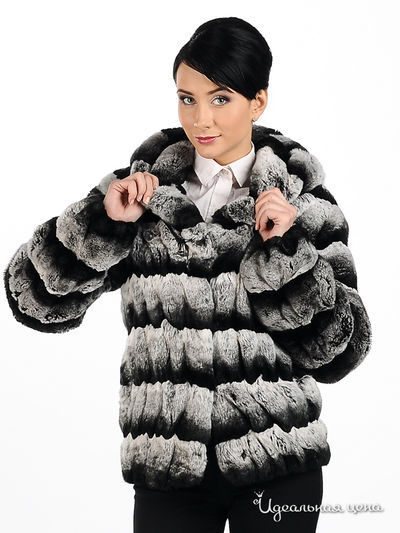 Полушубок Мультибренд, цвет цвет черный / серый