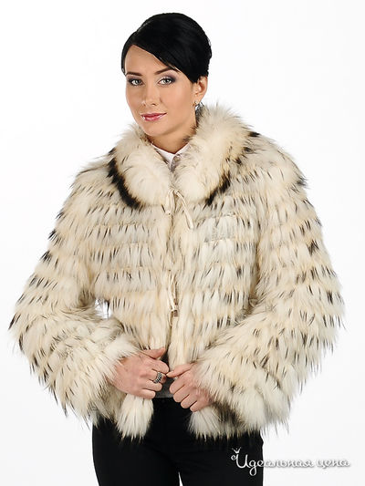 Полушубок Мультибренд, цвет цвет молочный / коричневый