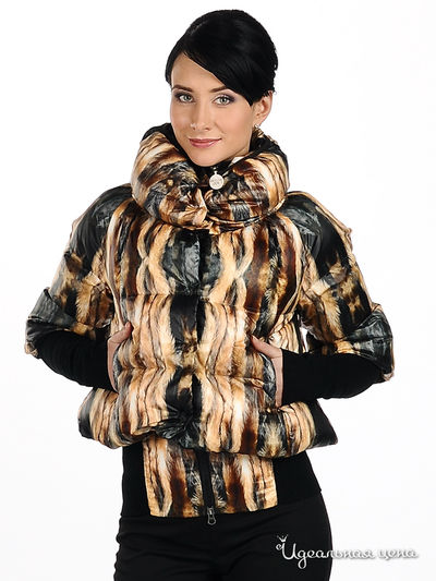 Куртка Мультибренд, цвет цвет черный / рыжий