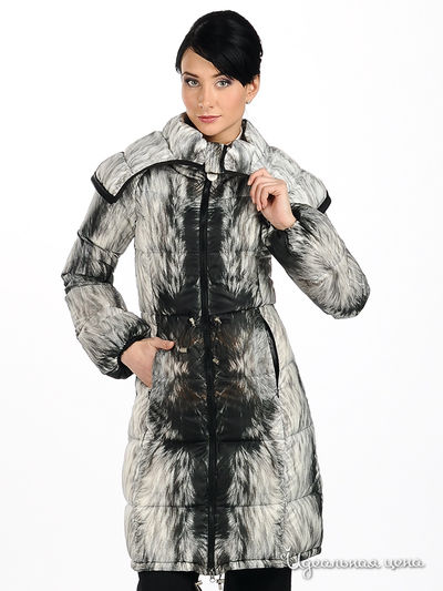 Пальто Мультибренд, цвет цвет черный / серый