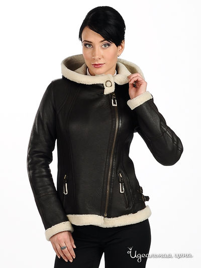 Дубленка Мультибренд, цвет цвет коричневый / молочный