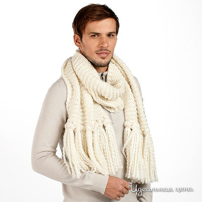 Шарф Emporio Armani, цвет цвет ванильный