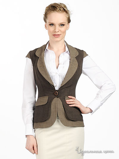 Жилет Shipilova, цвет цвет серо-коричневый