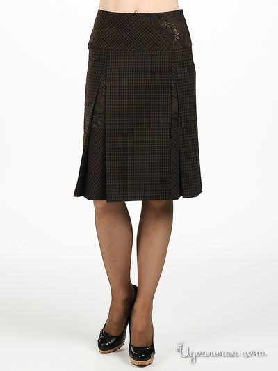 Юбка Shipilova, цвет цвет коричневый / черный