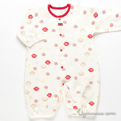 Боди Japanese brends, цвет цвет молочный / красный / бежевый