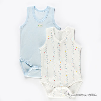 Боди Japanese brends, цвет цвет белый / голубой