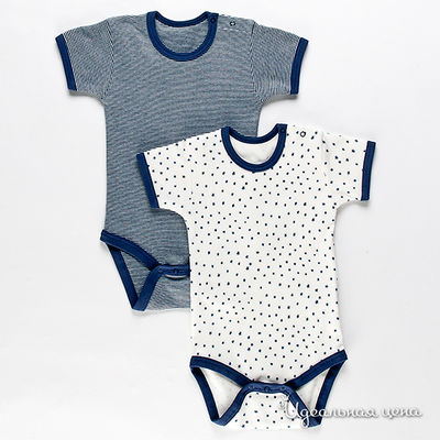 Боди Japanese brends, цвет цвет синий / белый