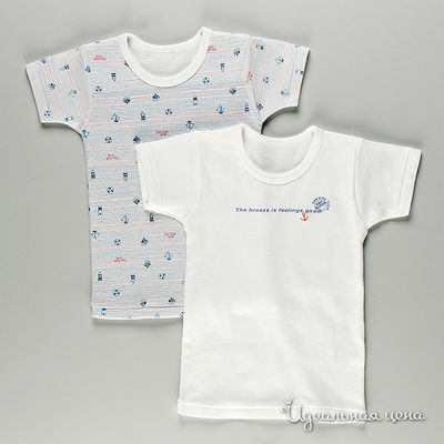 Футболка Japanese brends, цвет цвет синий / белый