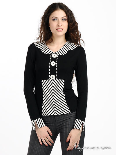 Джемпер Мультибренд, цвет цвет черный / белый