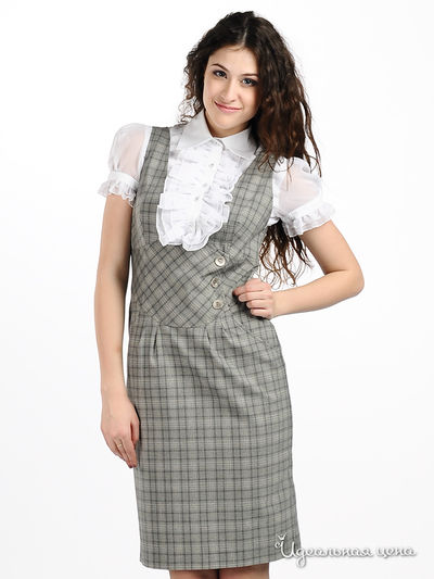 Платье Мультибренд, цвет цвет серый