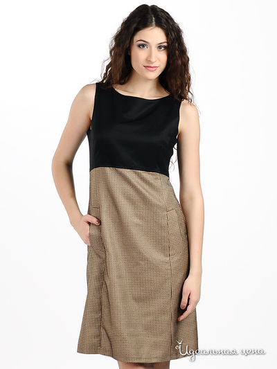 Платье Мультибренд, цвет цвет черный / бежевый