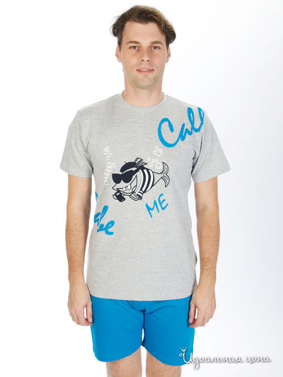 Пижама Atlantic, цвет цвет серый / голубой