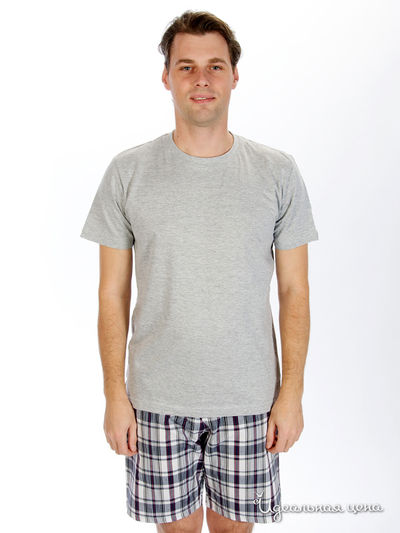 Пижама Atlantic, цвет цвет серый / принт клетка