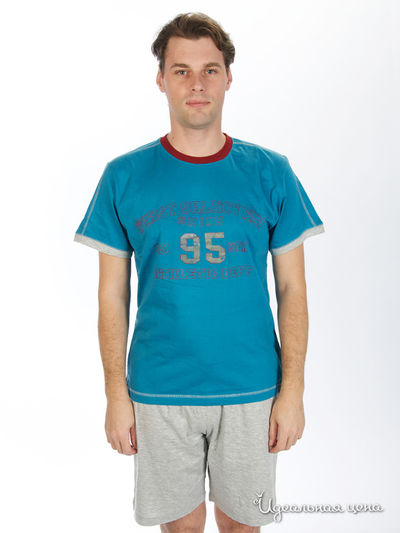 Пижама Atlantic, цвет цвет голубой / серый