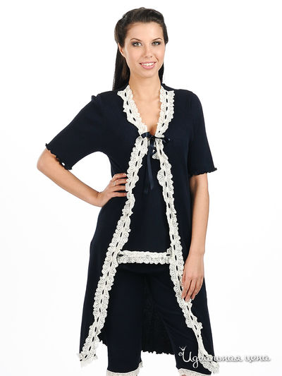 Халат NOTTEBLU&PRIMA ROSA, цвет цвет темно-синий