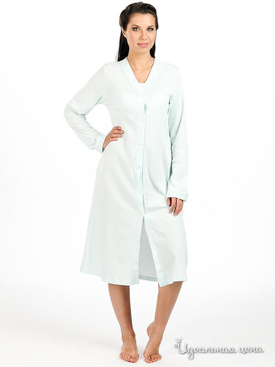 Халат NOTTEBLU&PRIMA ROSA, цвет цвет бледно-голубой