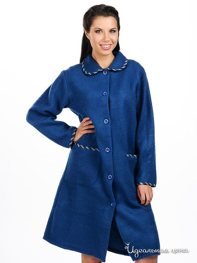 Халат NOTTEBLU&PRIMA ROSA, цвет цвет синий