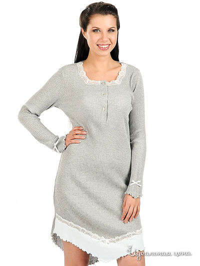 Сорочка NOTTEBLU&PRIMA ROSA, цвет цвет серый