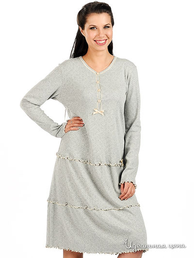 Сорочка NOTTEBLU&PRIMA ROSA, цвет цвет серый