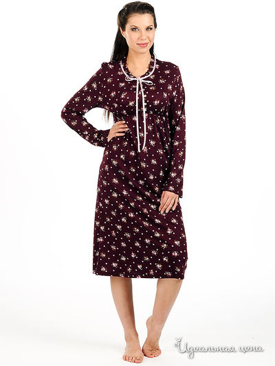 Сорочка NOTTEBLU&PRIMA ROSA, цвет цвет бордовый