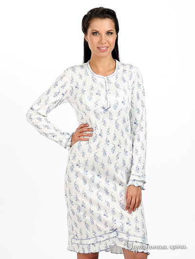 Сорочка NOTTEBLU&PRIMA ROSA, цвет цвет белый / голубой