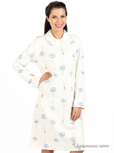 Сорочка NOTTEBLU&PRIMA ROSA, цвет цвет белый / голубой