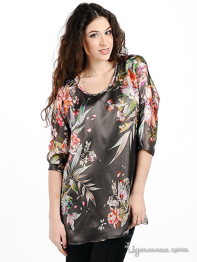 Блуза Мультибренд, цвет цвет серый