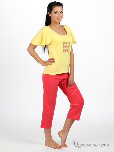 Пижама Key, цвет цвет розовый / желтый