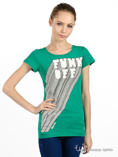 Футболка Bench, цвет цвет изумрудный