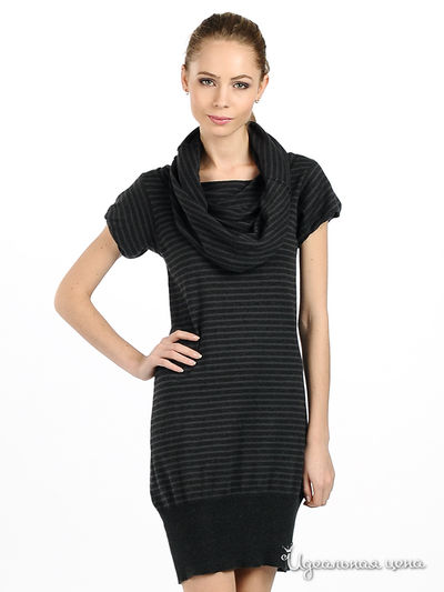 Платье Bench, цвет цвет черный / серый