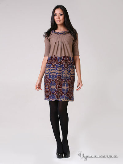 Платье Fleuretta, цвет цвет коричневый / синий