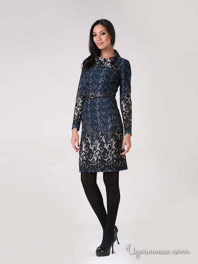 Платье Fleuretta женское, цвет синий / черный / белый