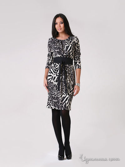 Платье Fleuretta, цвет цвет черный / белый / принт леопард