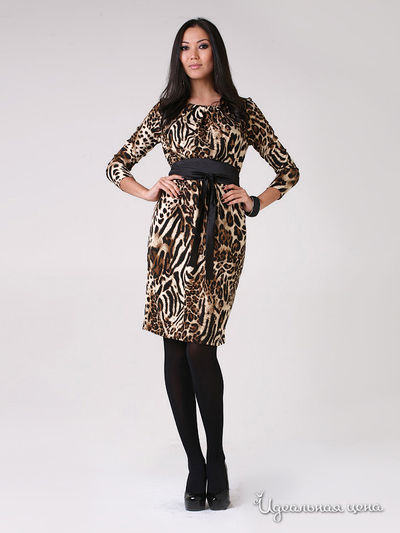 Платье Fleuretta, цвет цвет черный / белый / принт тигр