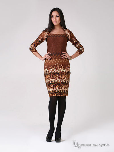 Платье Fleuretta, цвет цвет коричневый / белый