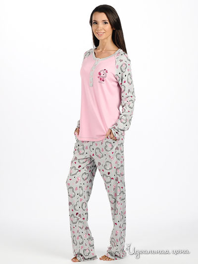Пижама Relax Mode, цвет цвет серый / розовый