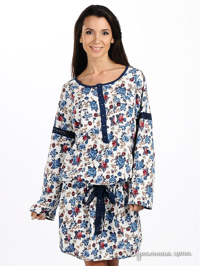 Платье Relax Mode, цвет цвет белый / синий