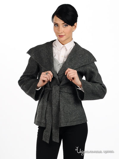 Полупальто Мультибренд, цвет цвет темно-серый