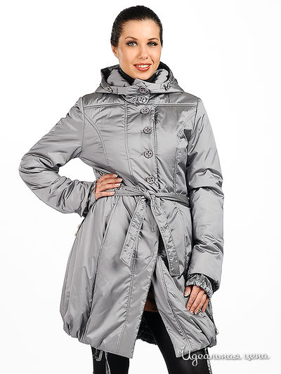 Пальто Мультибренд, цвет цвет серебристый