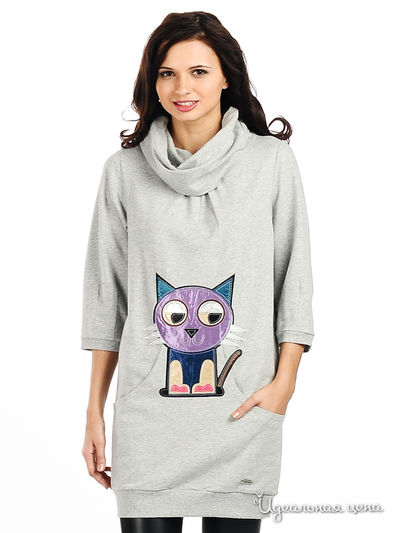 Платье Lemonada, цвет цвет серый меланж